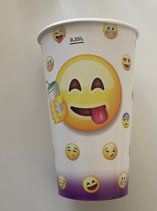 BICCHIERE BIBITA B/42 EMOTICON CONFEZIONE DA 100 PEZZI