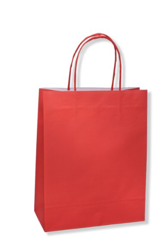 BORSA CARTA 28+12X39 ROSSO CONF DA PZ 25