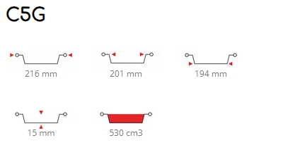 CONTENITORE ALLUMINIO C5G DA 100 PZ – H.15 DIAM INT 201