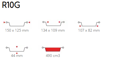 VASCHETTE ALLUMINIO 1 PORZ.  R10G  DA 100 PZ.