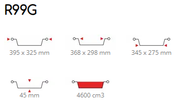 VASCHETTE ALLUMINIO 12 PORZ.  R99G  DA 40 PZ