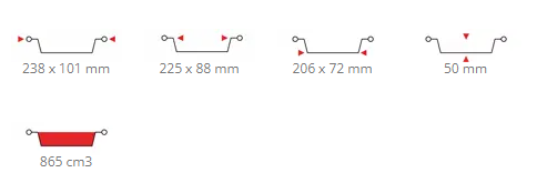 R15G VASCHETTA ALLUMINIO PZ 100